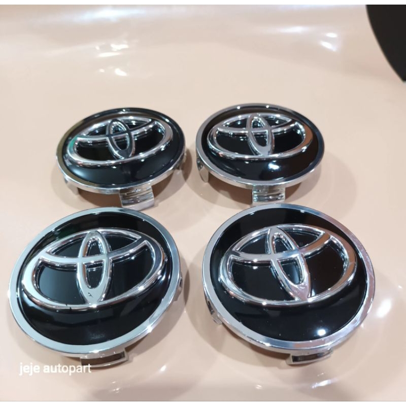 Jual dop roda tutup as velg toyota black chrome innova reborn zeenix ...