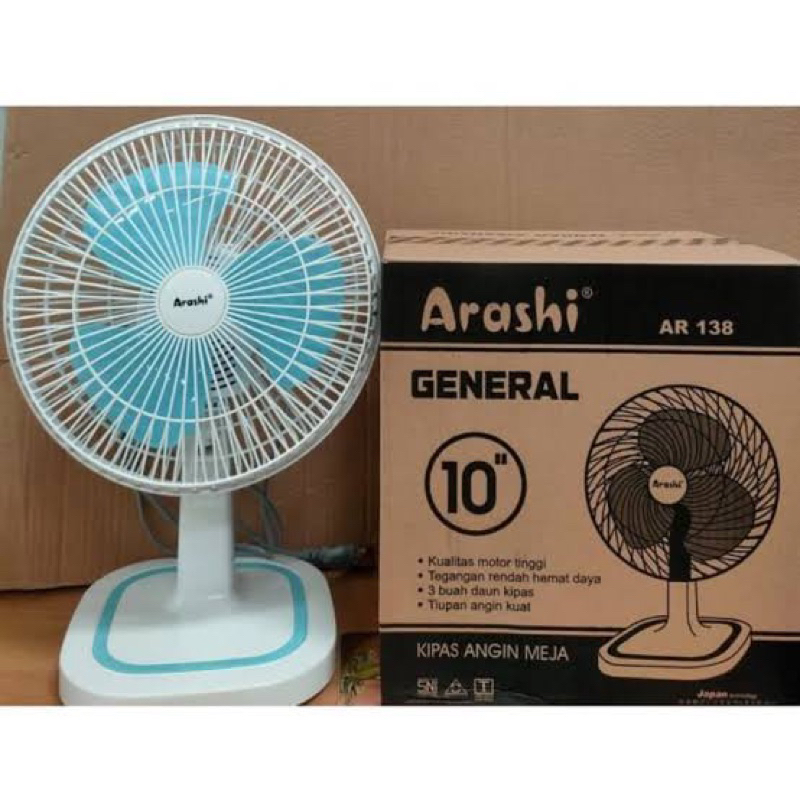 Jual Kipas Angin 10 Inch Arashi General Ar 138 Desk Fan Deskfan Duduk Meja Lantai Shopee 7470