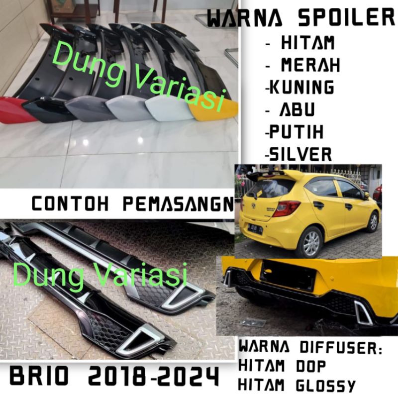 Jual Paket Spoiler Diffuser Urbanite All New Brio Tipe Rs Satya Warna