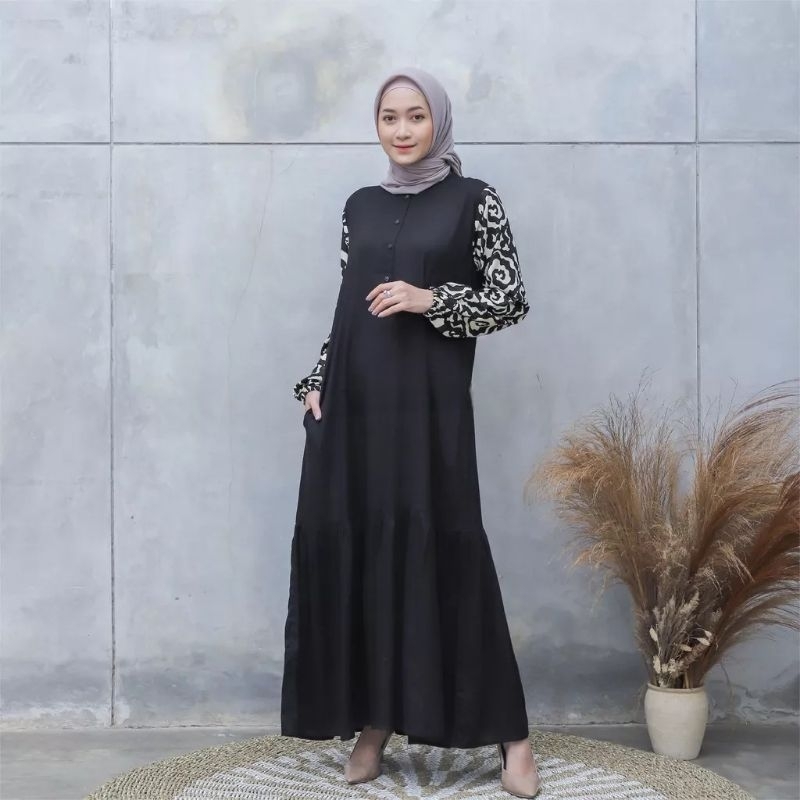 Jual Gamis Rempel Bawah Kinan Series | Dress Rayon Premium Realpic ...