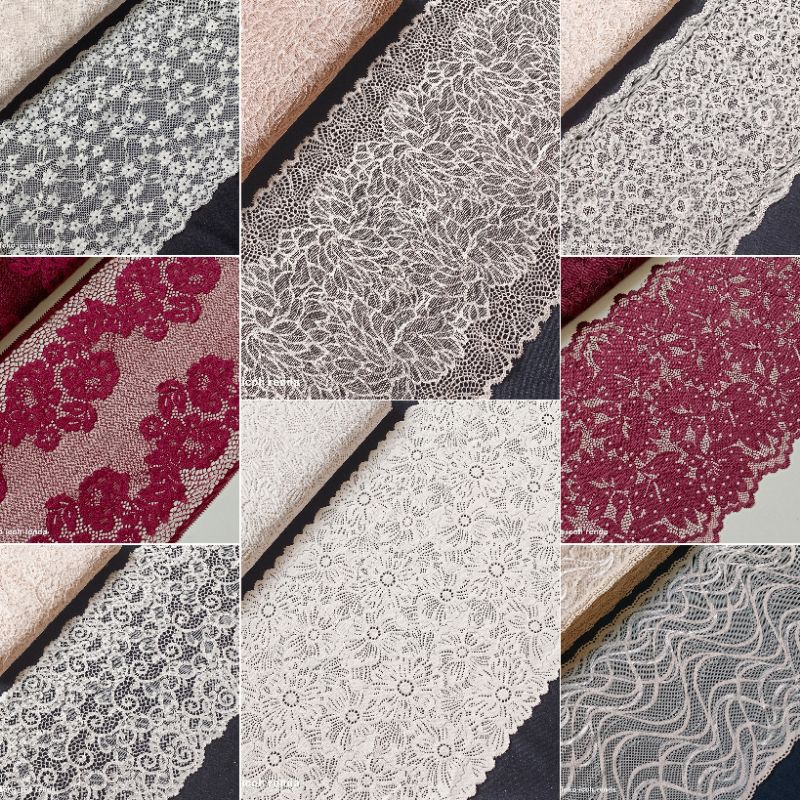 Jual Renda Stretch cantik varian warna (Permeter) | Shopee Indonesia