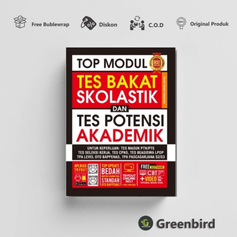 Jual Buku Top Modul Tes Bakat Sikolastik Dan Tes Potensi Akademik - Tes ...