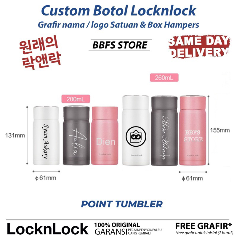 Jual Lock n Lock Exclusive Point Screw Tumbler 200ml 260ml LHC4241
