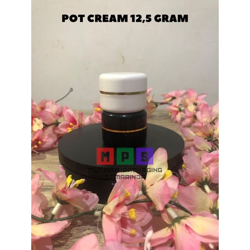 Jual POT CREAM 12,5 gram putih dan hitam | Shopee Indonesia