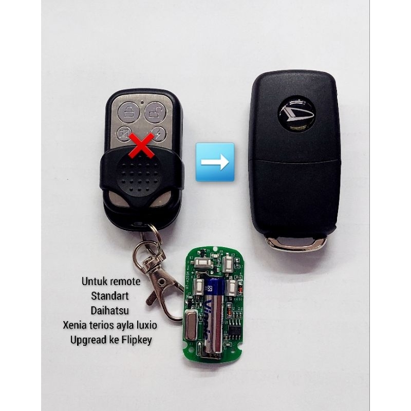 Jual Flipkey kunci remote Daihatsu Terios xenia ayla luxio grandmax led ...