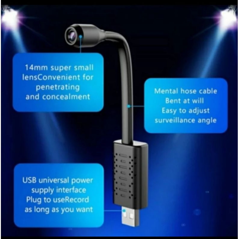Jual Smart Mini Camera Wifi USB Ip Camera - Spy Camera USB Flexible ...