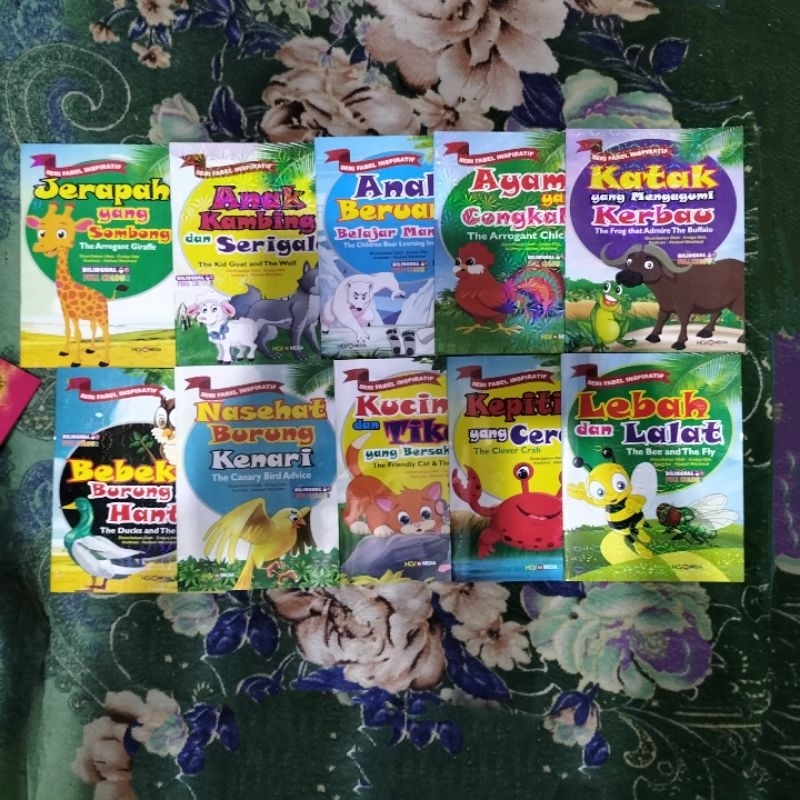 Jual BUKU FABEL CERITA ANAK DAN DONGENG BINATANG BILINGUAL UKURAN BESAR ...