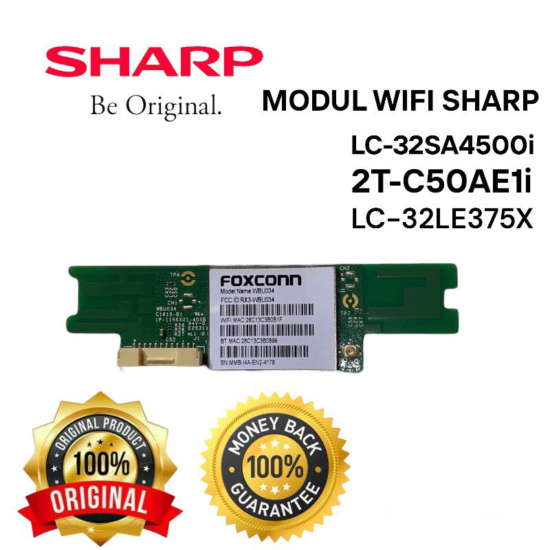 Jual PWB WIFI SHARP LC-32SA4500i / 2T-C50AE1i / LC-32LE375X | Shopee ...