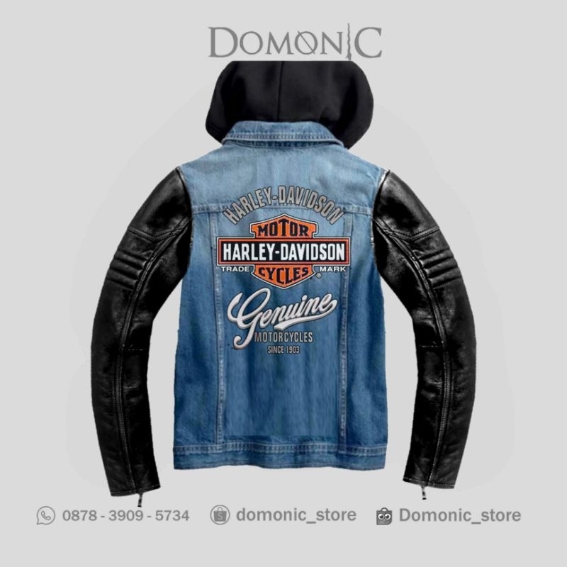 Jaket jeans sale harley davidson