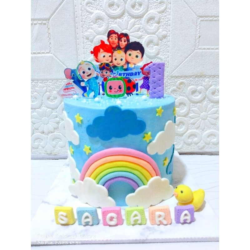 Jual Cake Ultah Cocomelon / Cake Ultah Cantik / Kue Ulang tahun Anak ...