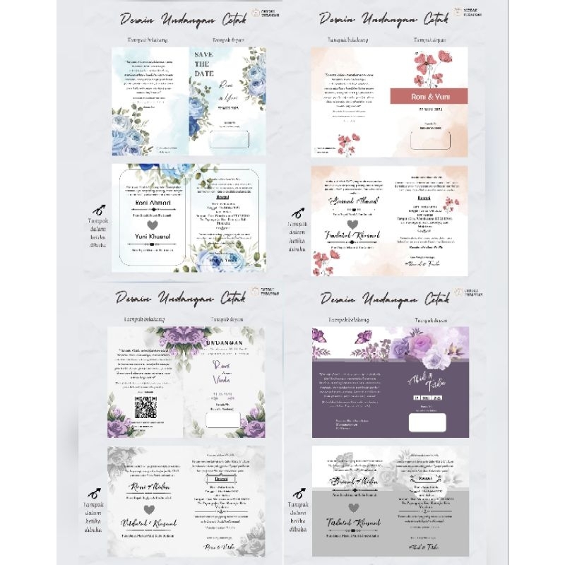 Jual Template Undangan Pernikahan Aestetik Elegant Kekinian | Shopee