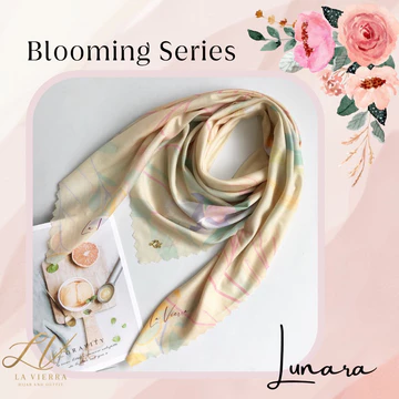 La Vierra Blooming Series Hijab Segiempat Printing