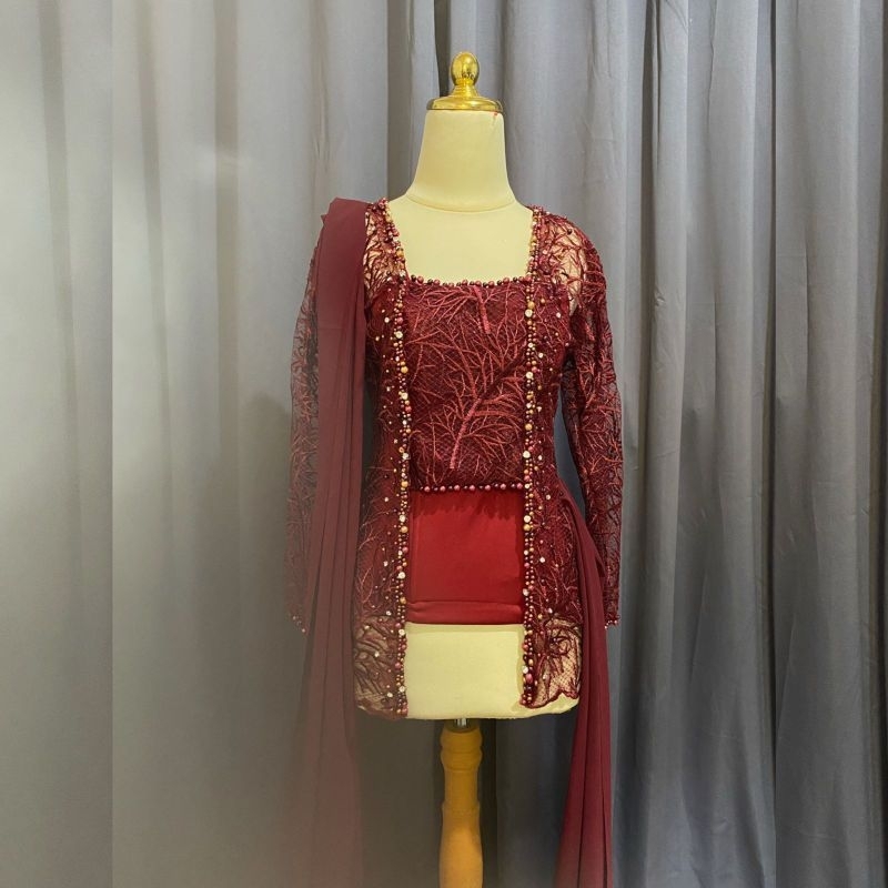 Jual Preloved Kebaya Kutu Baru Premium Free Ankin Manset Slendang Pengait Bagin Dada Shopee