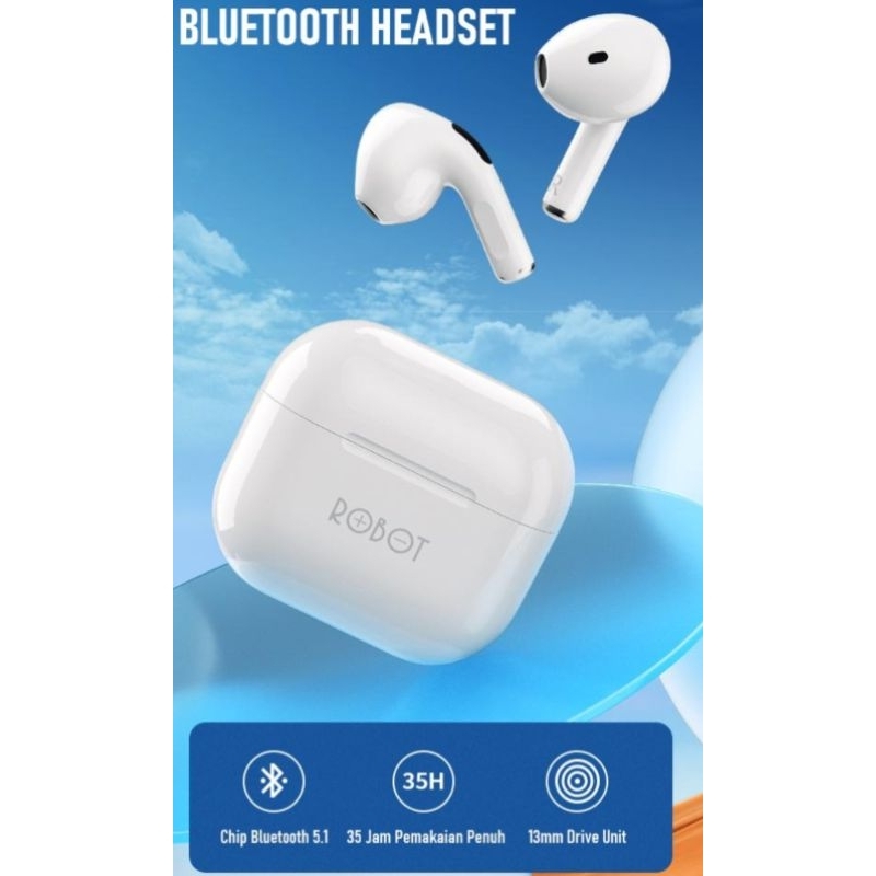 Jual Robot Tws Wireless Earphone Airbuds New T T Original Bt True Wireless Shopee