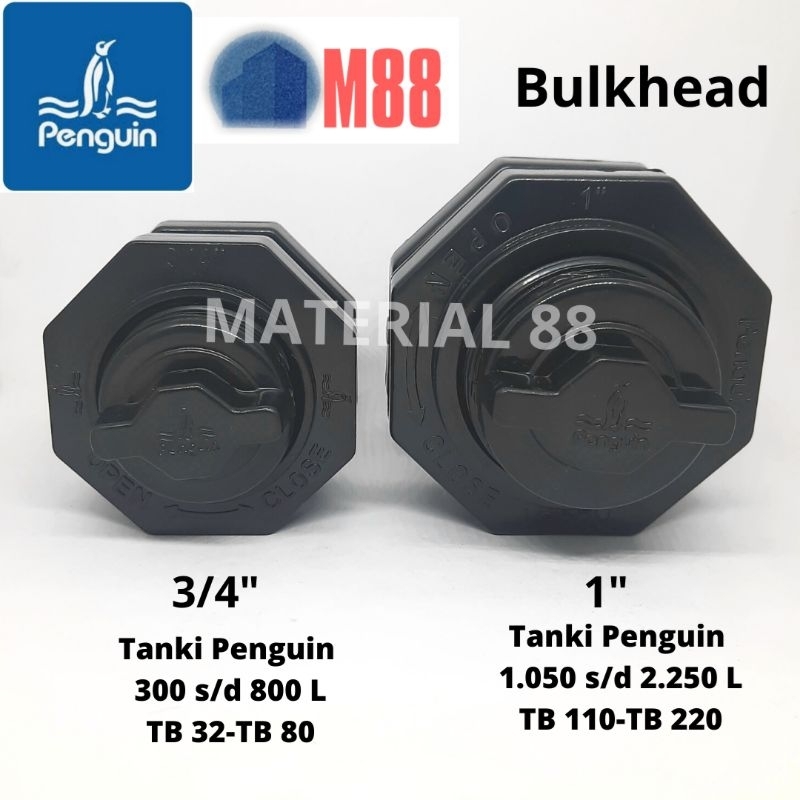 Jual Ring Tanki Mur Toren PENGUIN 3/4; 1 inch Bulkhead Tangki Tandon ...