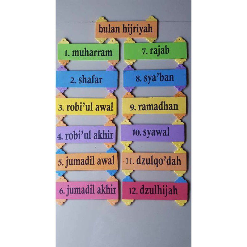 Jual Hiasan Dinding Nama Bulan Hijriyah Spon | Shopee Indonesia