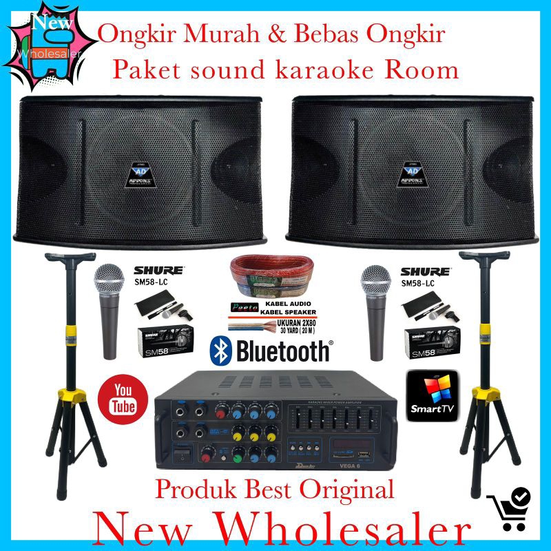 Jual paket set addons karaoke rumahan 10 inch sound system Premium