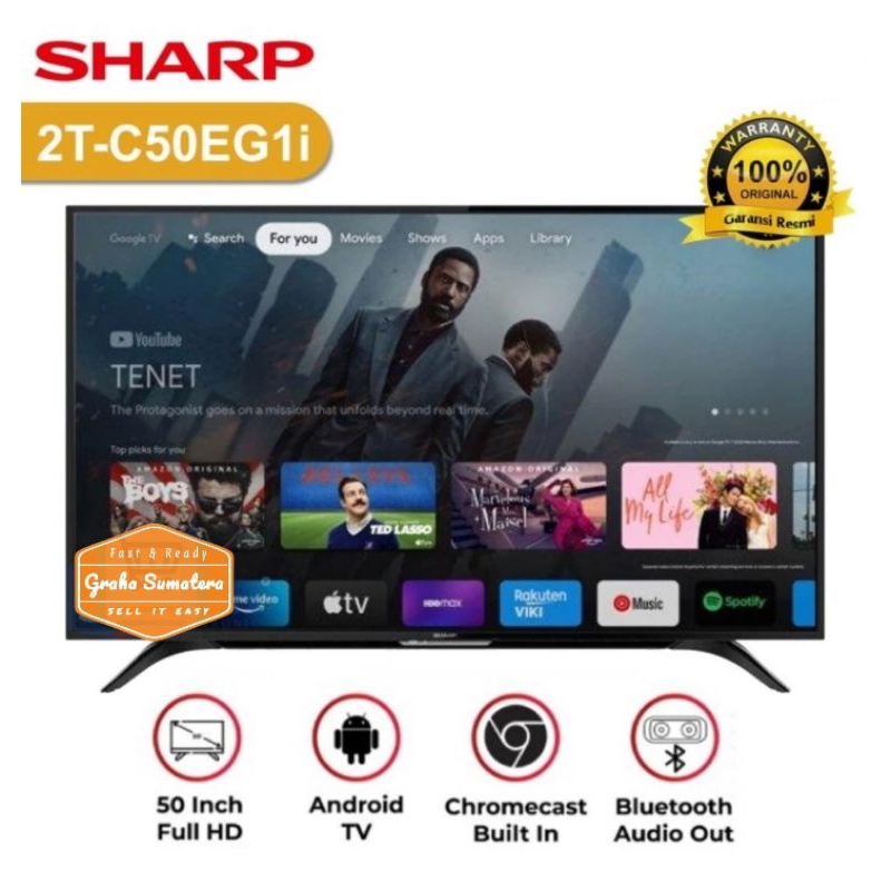 Jual Sharp Android TV 50Inch Full HD Google TV Murah Medan | Shopee