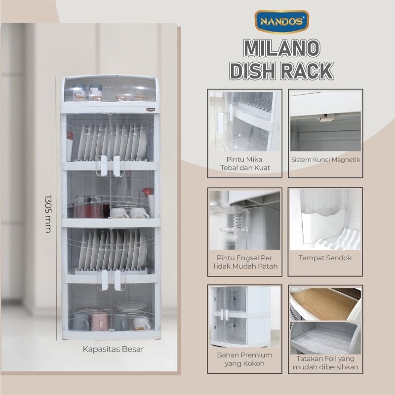 Jual [MJ] Rak Piring Premium NANDOS Milano Mini Dish Rack Rak Piring ...