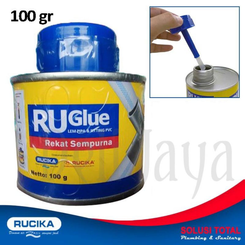 Jual Lem Pipa Air Kaleng Rucika Ruglue 100gr Shopee Indonesia