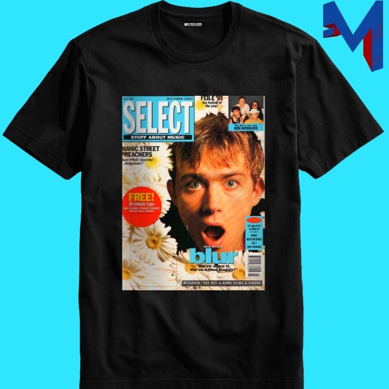 T-shirt Blur Modern Life Is Rubbish - Blanc, Coton, Taille XL, Réédition Concert