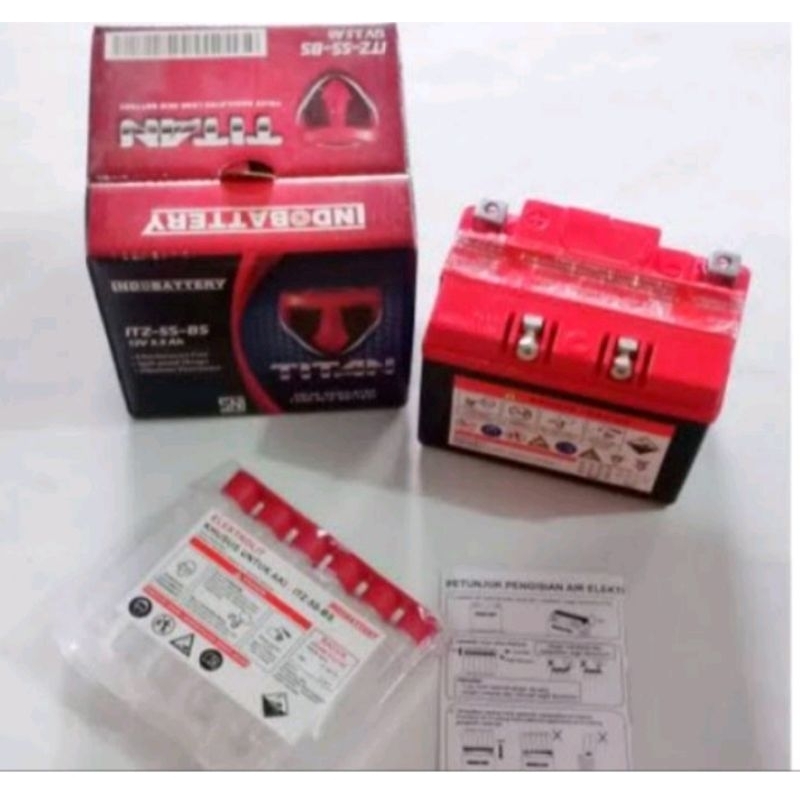 Jual AKI ACCU MURAH INDOPART TITAN AKI KERING MF MAINTENANCE FREE GTZ