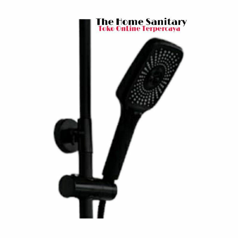 Jual Shower column hitam model tekan/shower tiang set hitam | Shopee ...