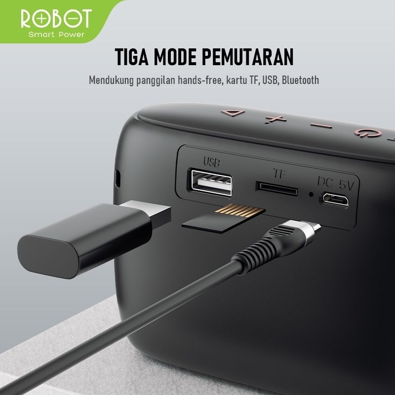 Jual Speaker Bluetooth Robot RB110 Portable Wireless Super Bass Mini ...