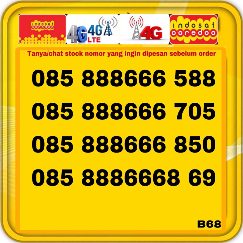 Jual Nomor Cantik Indosat IM3 Ooredoo 4G Kwartet 7777 Rapi Minimalis ...