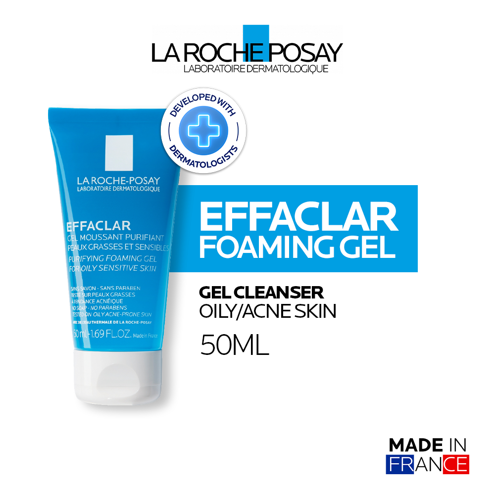 Jual La Roche Posay Effaclar Foaming Gel Cleanser 50ml Facial Wash Kulit Jerawat/ Berminyak