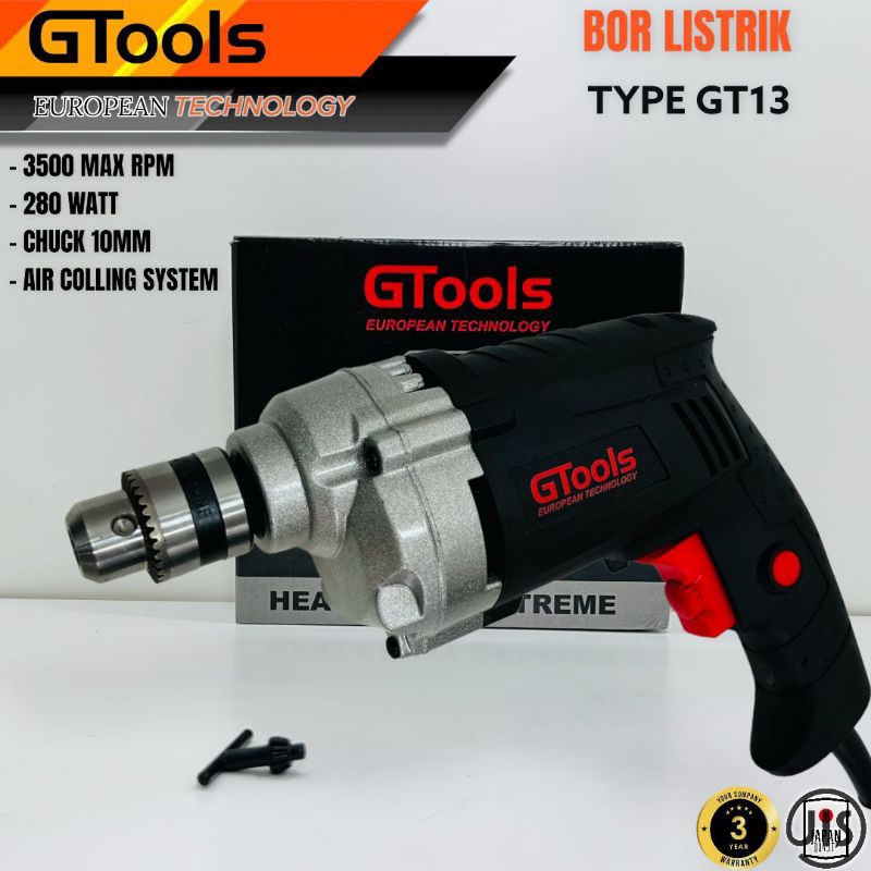 Jual GTOOLS Mesin Bor 10mm GT13 Bor Drill Tembok Beton Kayu Heavy Duty ...