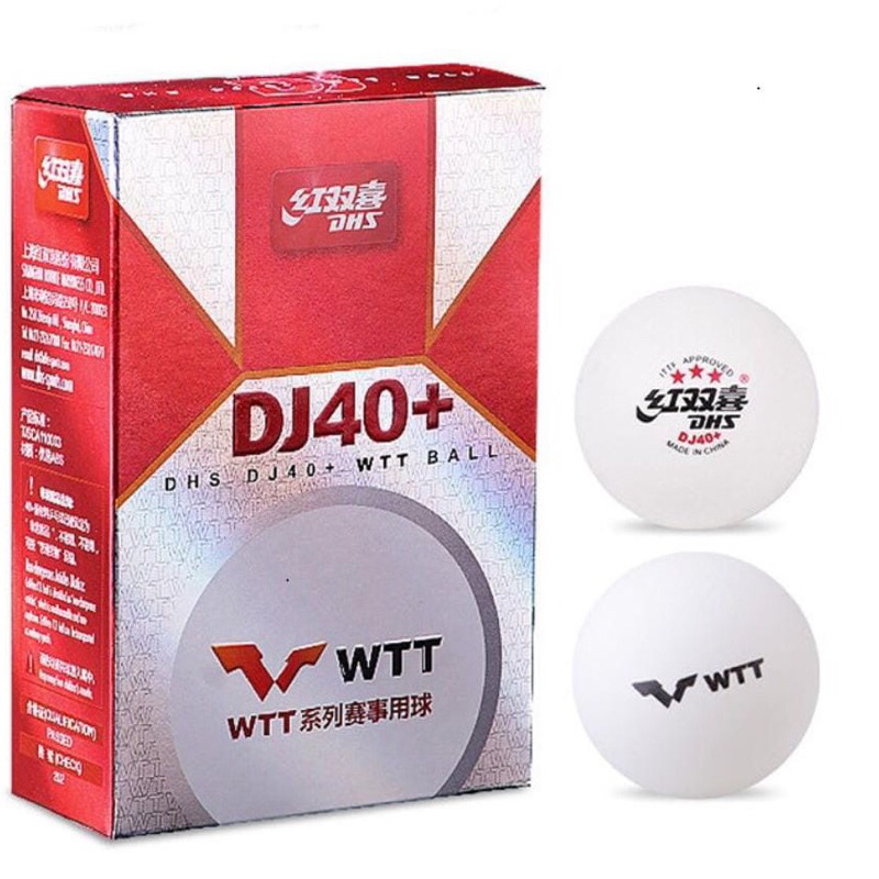 Jual DHS WTT 3 STAR DJ40+ BALL BOLA PINGPONG TENIS MEJA WORLD TABLE ...