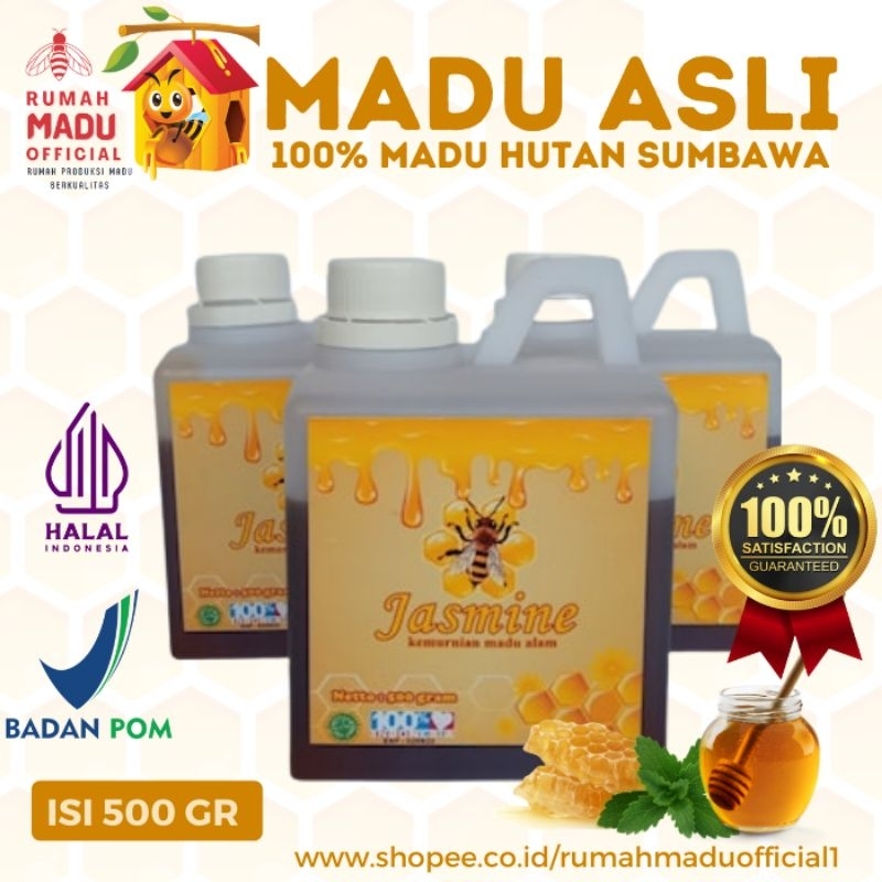 Jual Madu Asli Hutan Sumbawa 100 Botol 500 Gr Madu Multiflora Rumah Madu Official Shopee