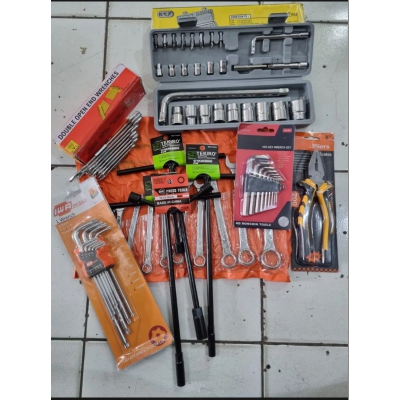 Jual paket kunci shok set ring pas - kunci pas - kunci T tekiro set ...