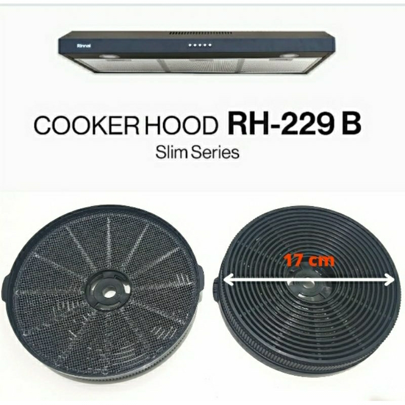 Jual Carbon Filter Cooker Hood RINNAI Seri RH126B RH127B RH229B RH