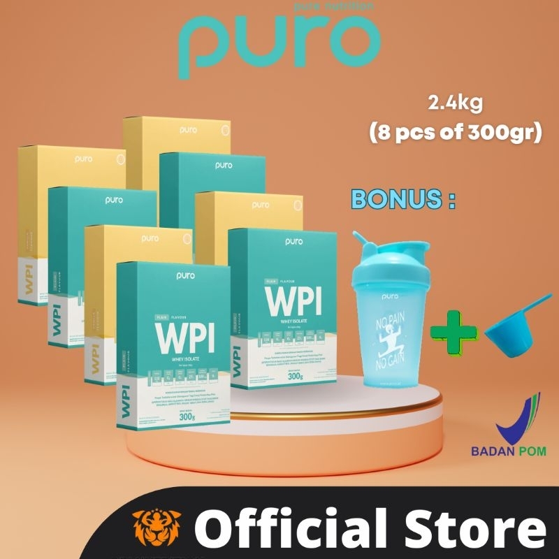 Jual PURO Wpi Isopro Whey Protein Isolate 2.4kg Susu Protein Isolate 2