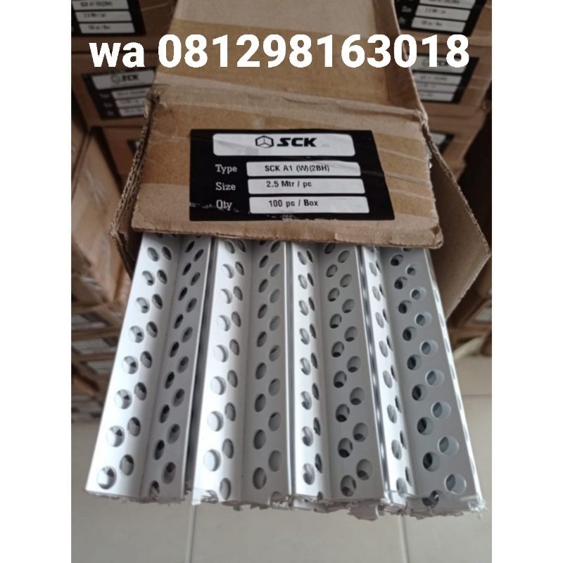 Jual Corner bead sudutan luar tembok UPVC PVC SCK A1 W 2.5m(MINIMAL