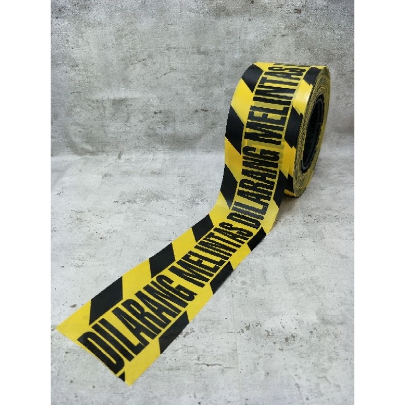 Jual Safety Line Variasi Tulisan " Dilarang Melintas " ukuran 3x300M