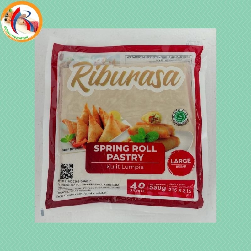 Jual RibuRasa Spring Roll 500gr || Kulit Lumpia 40 lembar | Shopee ...