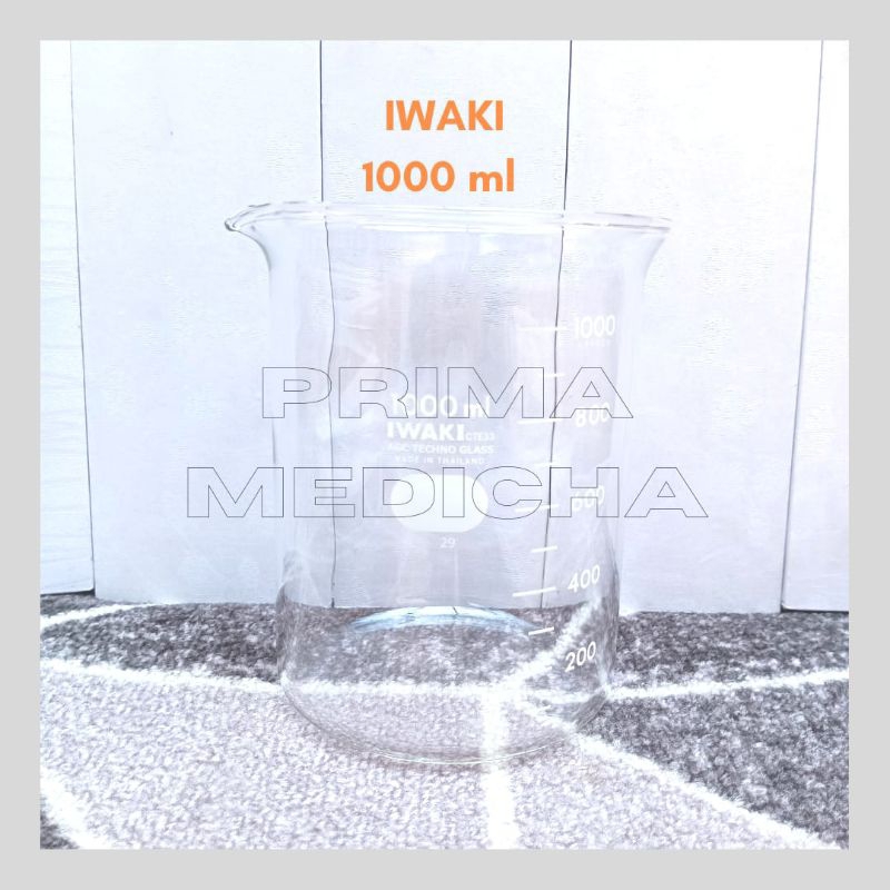 Jual Gelas Kimia 1000 Ml Beaker Glass Shopee Indonesia 0434