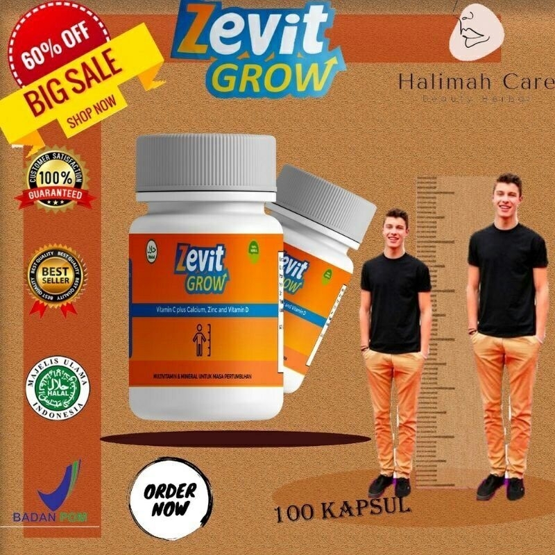 Jual ZEVIT GROW PENINGGI BADAN AMPUH / ZEVIT GROW PENINGGI BADAN ...