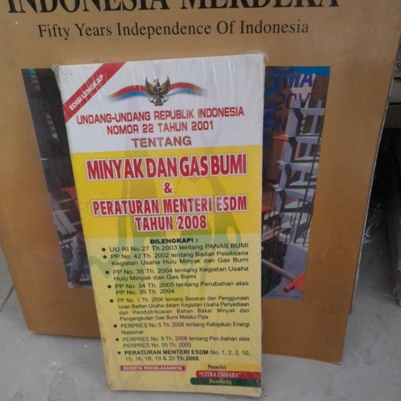 Jual Buku Undang-undang Republik Indonesia Nomor 22 Tahun 2001 Tentang ...