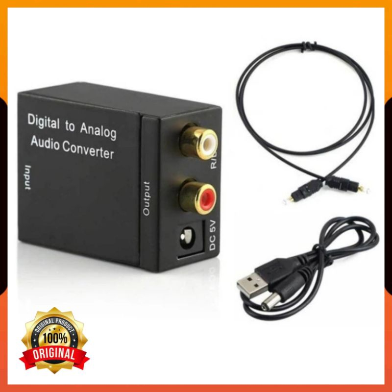 Jual (COD) CONVERTER AUDIO DIGITAL TO ANALOG ( OPTICAL COAXIAL SPDIF TO