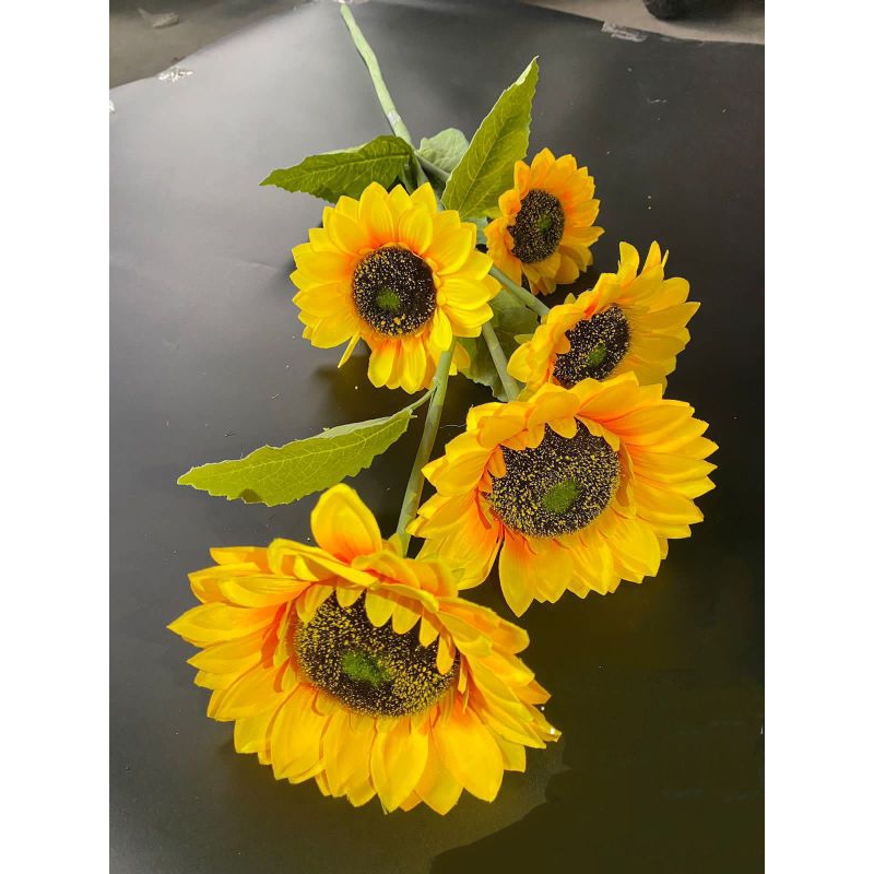 Jual POHON BUNGA MATAHARI ARTIFICIAL / BUNGA MATAHARI JUMBO 5 TANGKAI