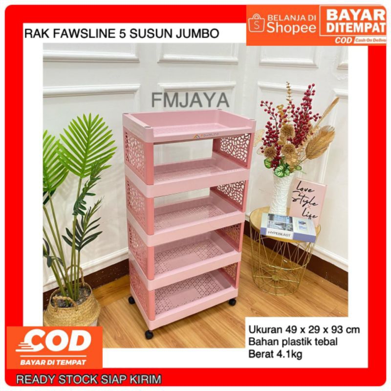 Jual FAWSLINE RAK 5 SUSUN 205B JUMBO || RAK FAWSLINE 5 SUSUN + RODA