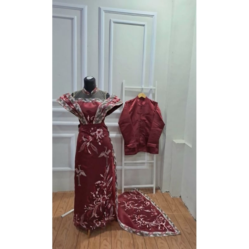 Jual Couple Cheongsam Dress Baju Pesta China Chinese Qipao Sangjit Shopee Indonesia 