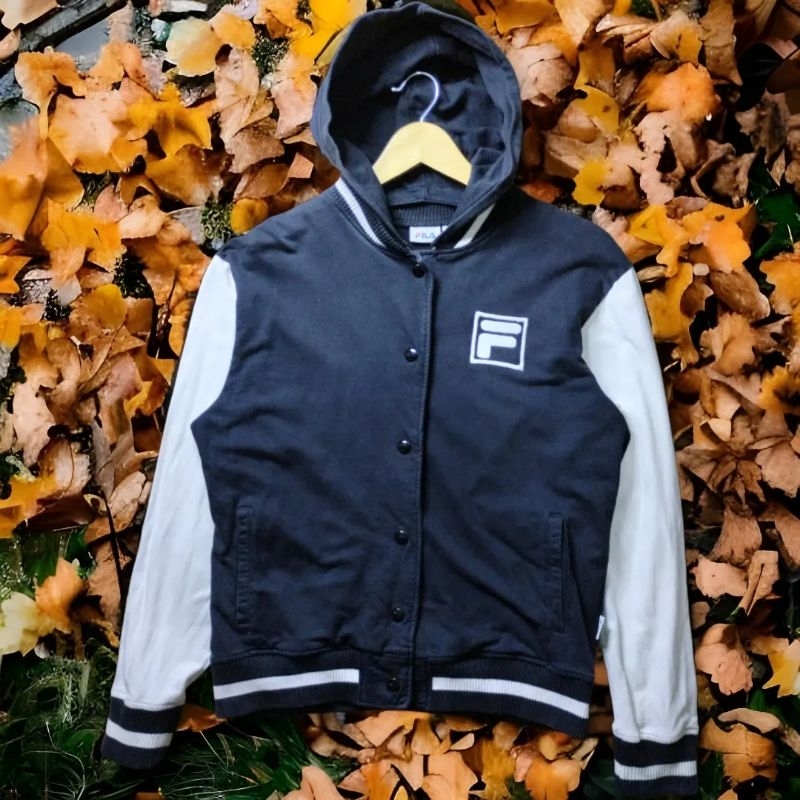 Jual FILA F BOX COLLECTION FULL SNAP VARSITY BASEBALL JACKET ORIGINAL AUTHENTIC Shopee Indonesia