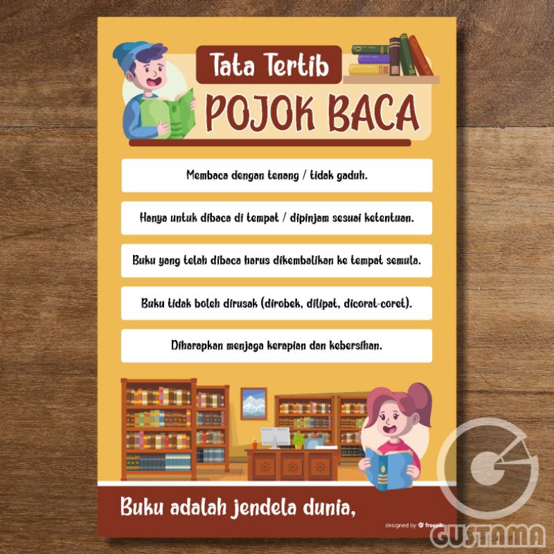 Jual Poster Tata Tertib Pojok Baca, Poster Edukasi Laminasi A3 | Shopee ...