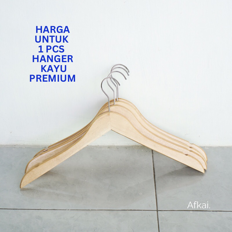 Jual Afkai Gantungan Baju Hanger Kayu Premium Hanger Untuk Butik