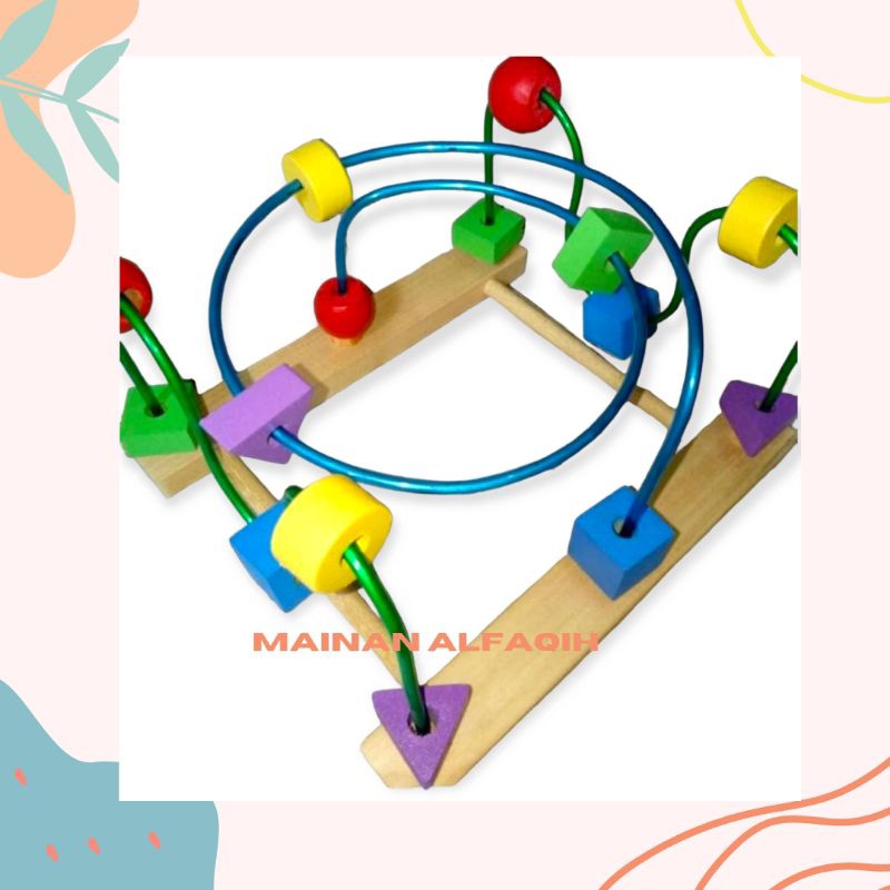 Jual Mainan Edukasi Anak Motorik 3 Alur / Mainan Round Beads / Mainan ...